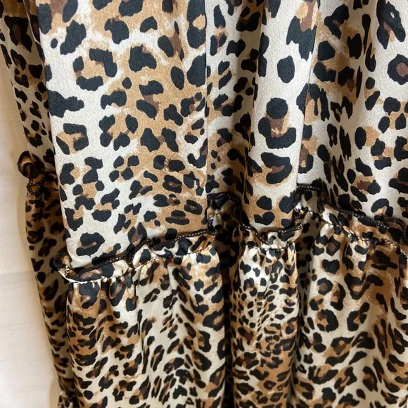 Pink Lily Leopard Print Smocked Bow Tie Dress - Picture 7 of 8